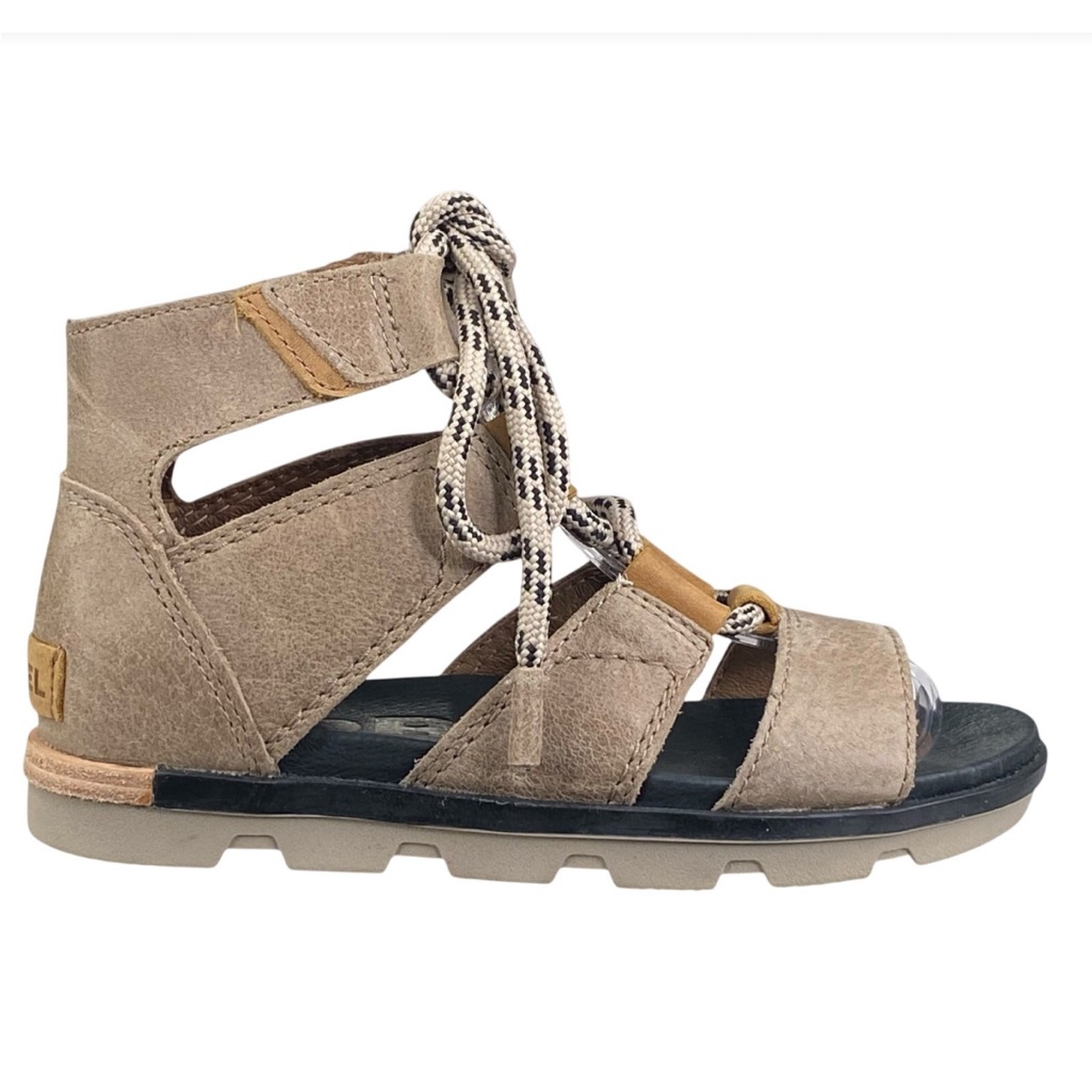 Sorel Women’s Torpeda Lace Ll Sahara Gladiator Brown Leather Sandals 10.5